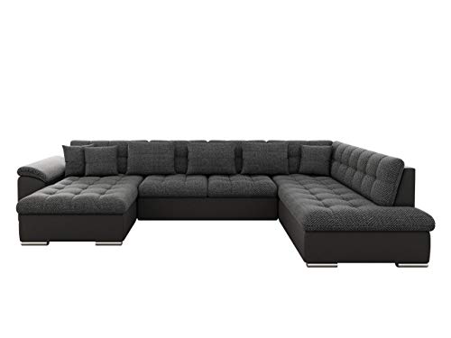 Eckcouch Ecksofa Niko Bis! Design Sofa Couch! mit Schlaffunktion und Bettkasten! U-Sofa Große Farbauswahl! Wohnlandschaft vom Hersteller (Ecksofa Links, Soft 020 + Majorka 03)