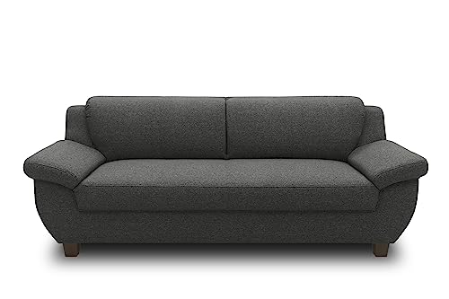 DOMO. collection Sofa Panama, 3-Sitzer, 3er Couch, Garnitur, 3-2-1 Sofa, 91 x 207 x 80 cm (BxTxH), anthrazit